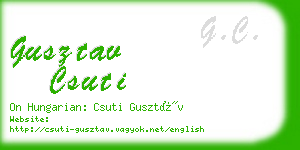 gusztav csuti business card